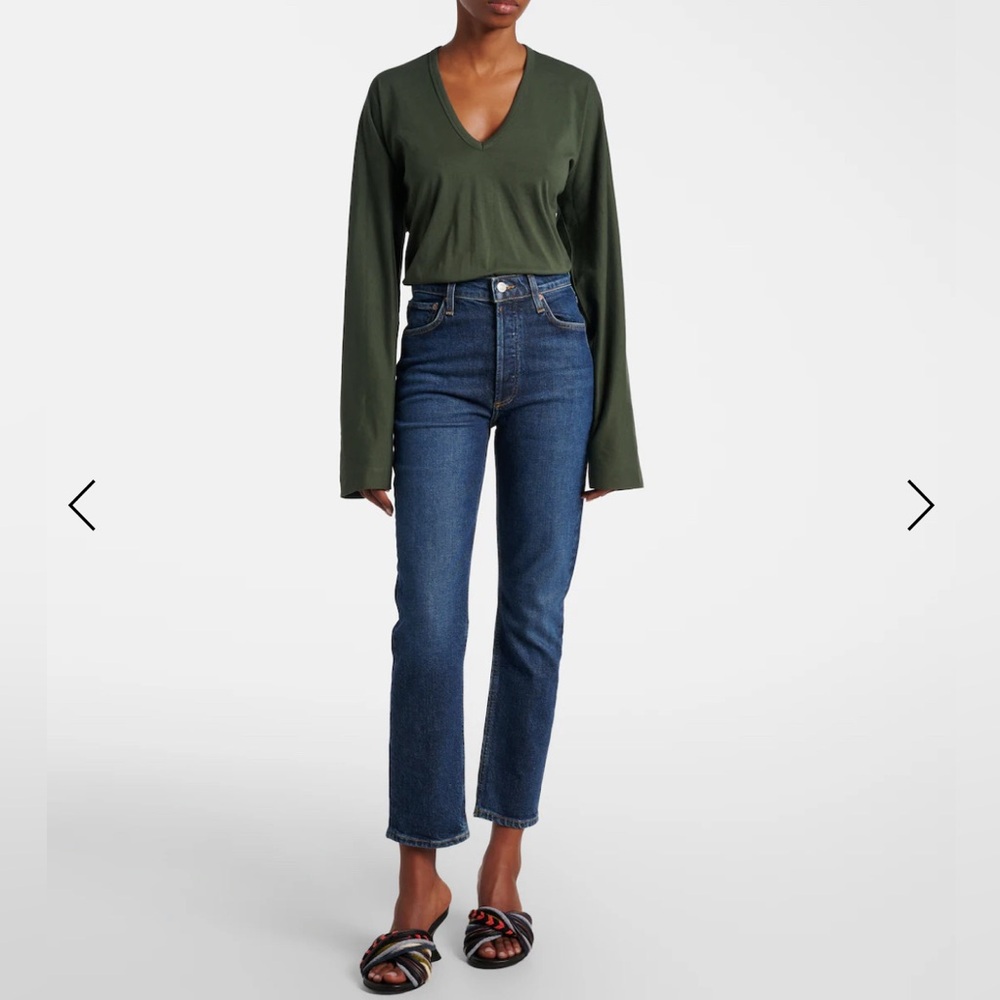 AGOLDE Riley High Rise Straight Leg Button Fly Jeans